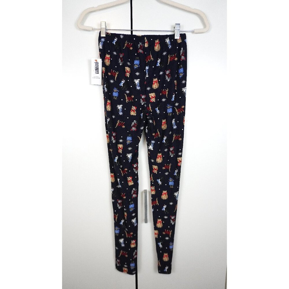 NWT Denver Hayes Holiday Cat Print Leggings